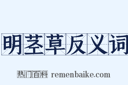 明茎草反义词是什么意思的图片